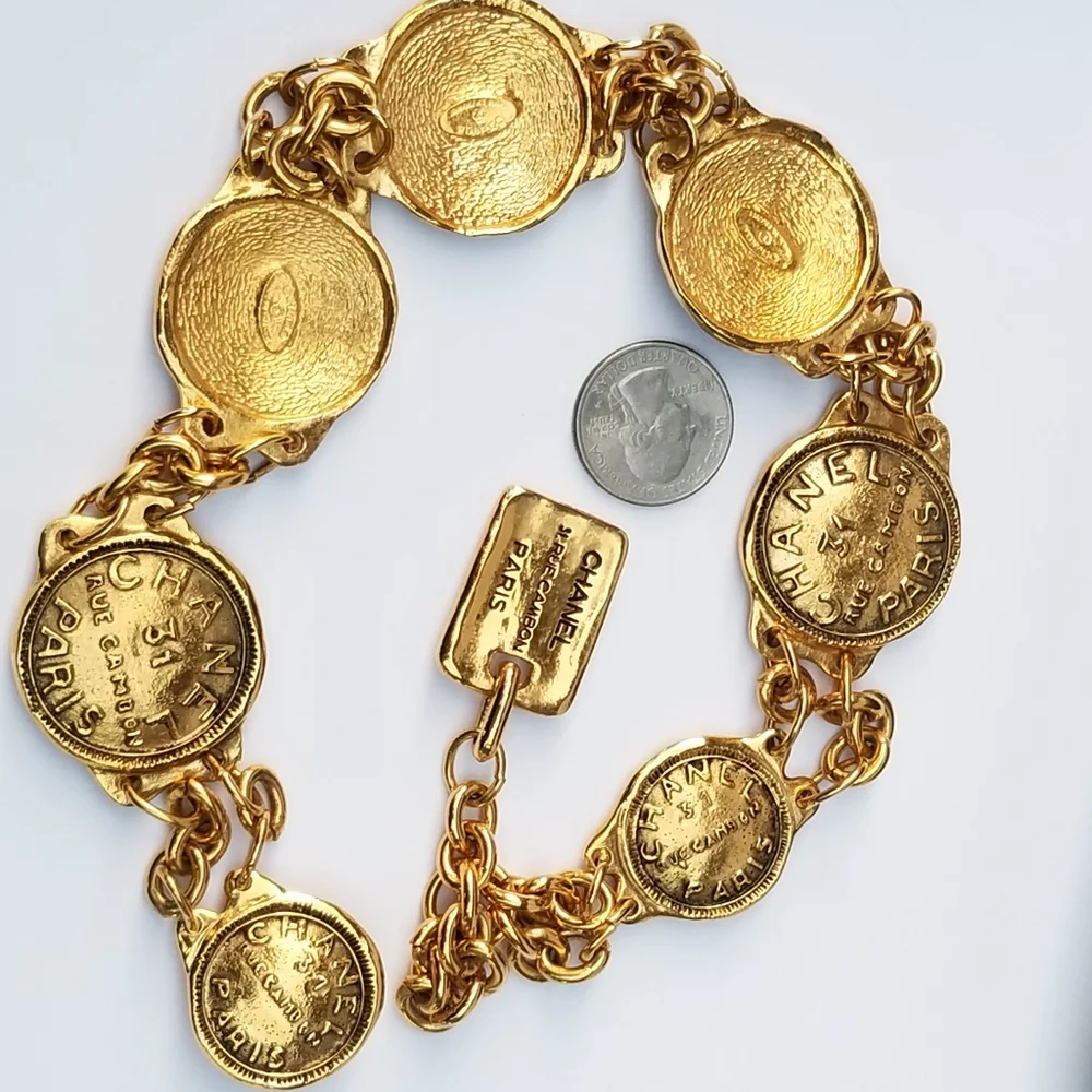 Stunning Auth Vintage statement Chanel necklace and earrings   Lot - Picture 11 of 16